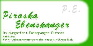 piroska ebenspanger business card